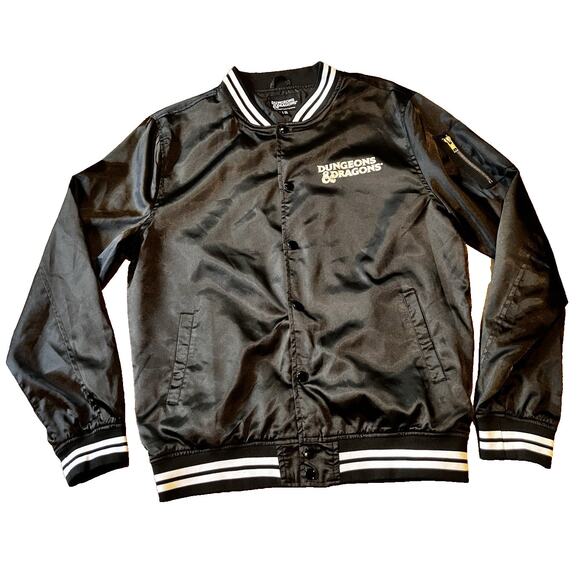 Dungeons & Dragons Demogorgon Bomber Jacket Black M Stranger Things - Picture 5 of 12